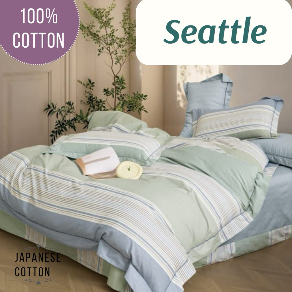  Fortuna Indah Bedcover Set Katun Jepang Pigment 180x200