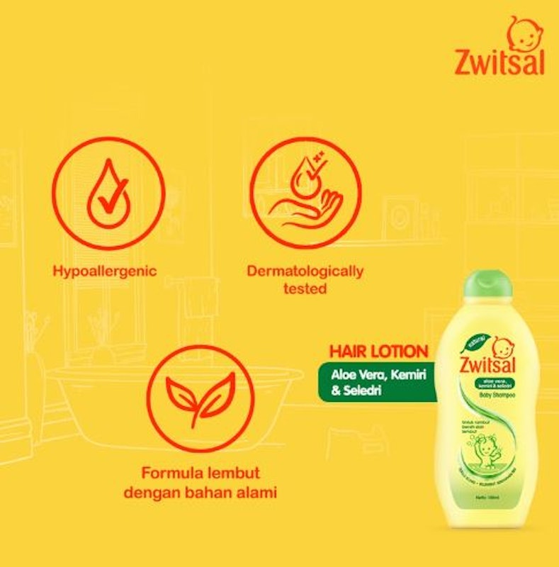 Zwitsal Baby Hair Lotion Natural with Aloe Vera Kemiri Seledri 4