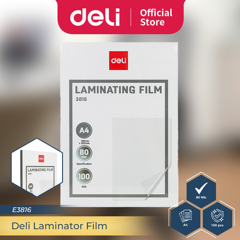 Deli Laminator Film Plastik Laminating E3816