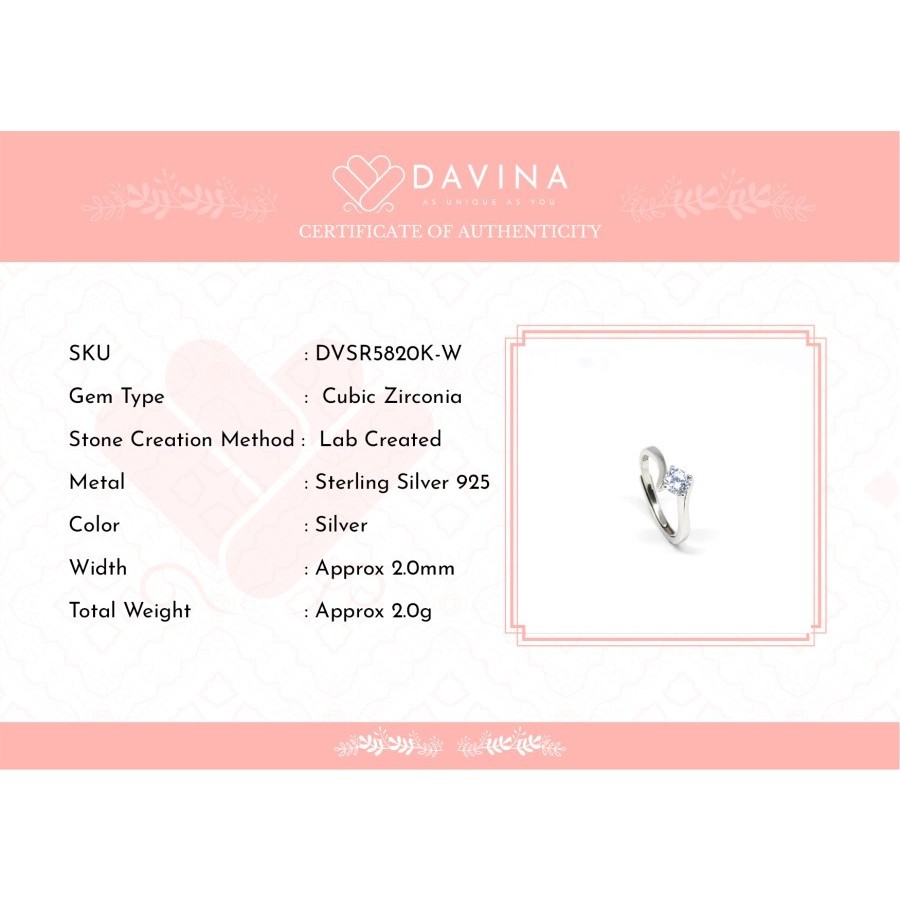 Damai Visi Nusantara DAVINA Ladies Elora Ring Sterling Silver 925