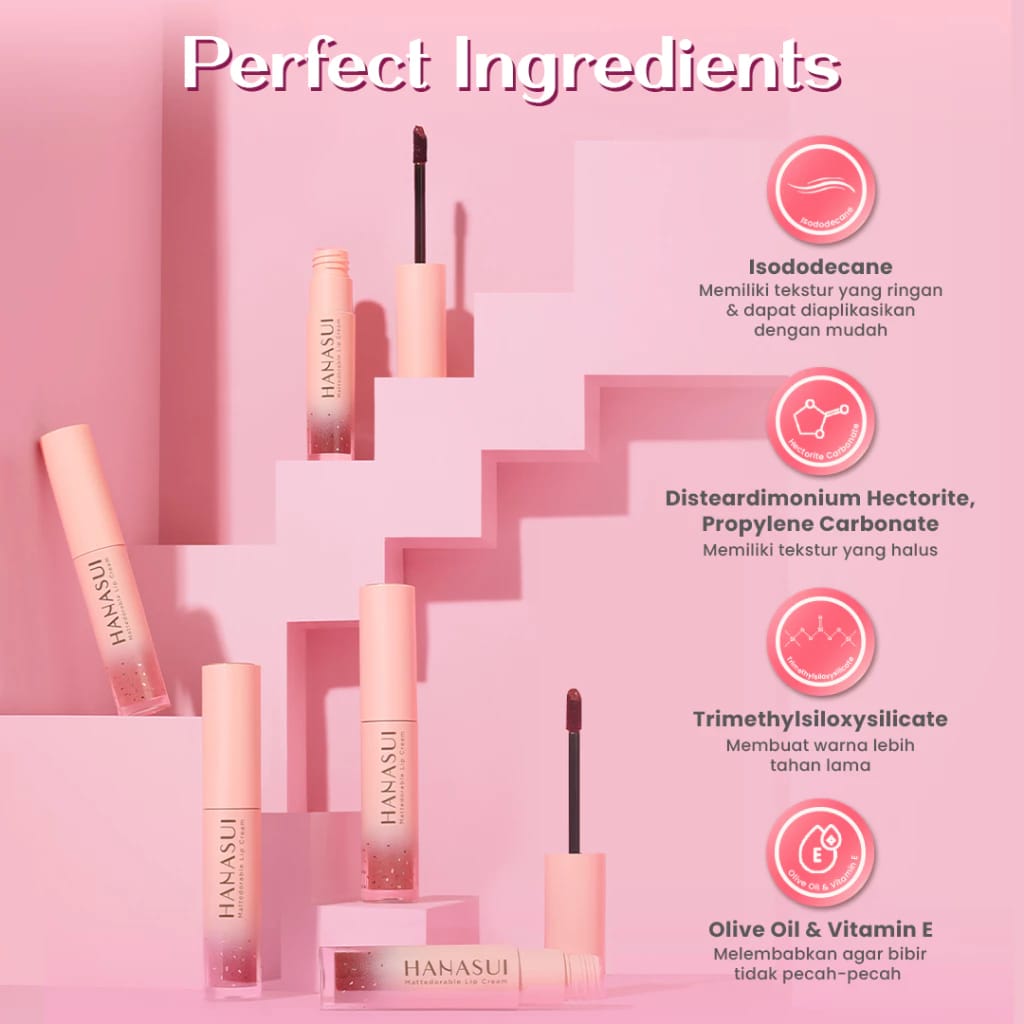 Eka Jaya Internasional Hanasui Mattedorable Lip Cream 06 Ritz