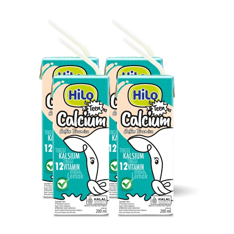 HiLo Teen Calcium Coffee Tiramisu 200 ml (4 pcs) 2