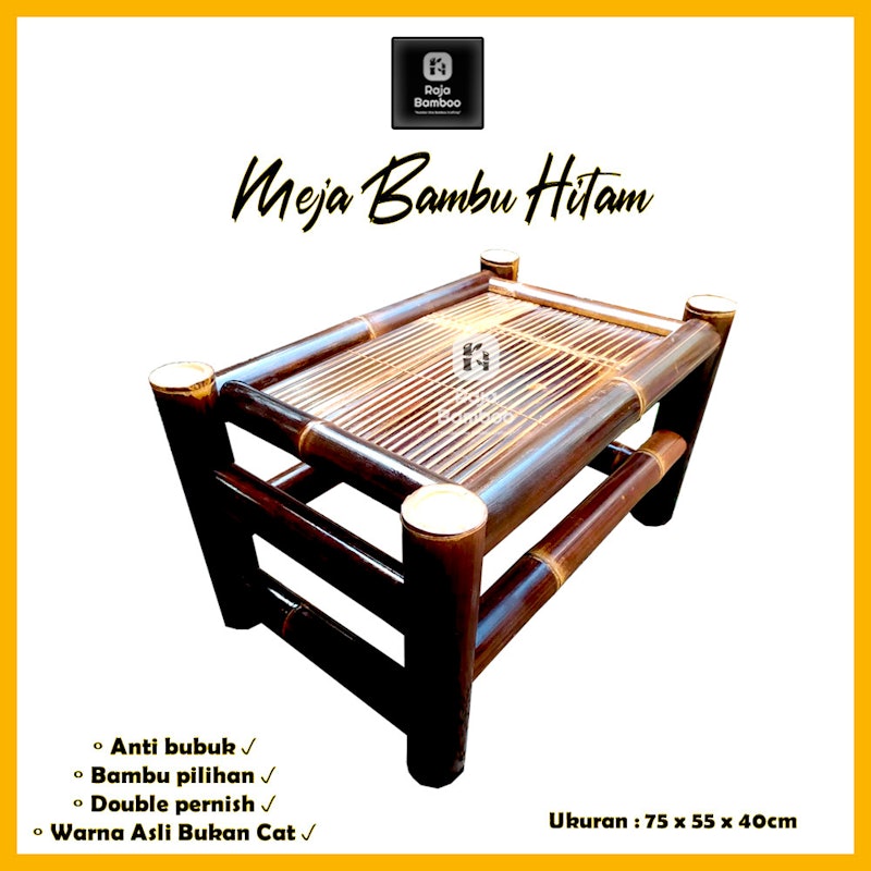 Meja Bambu Hitam 5
