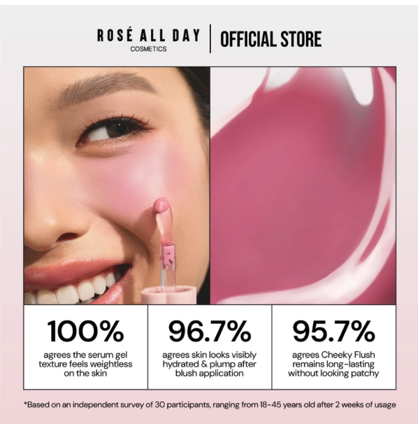 Rose Cosmetics International Rosé All Day Cheeky Flush Liquid Blush Summer Crush