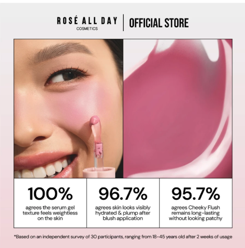 Rosé All Day Cheeky Flush Liquid Blush Summer Crush 4
