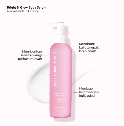 Grace And Glow Bright and Glow Body Serum with Niacinamide + Galactomyces 2