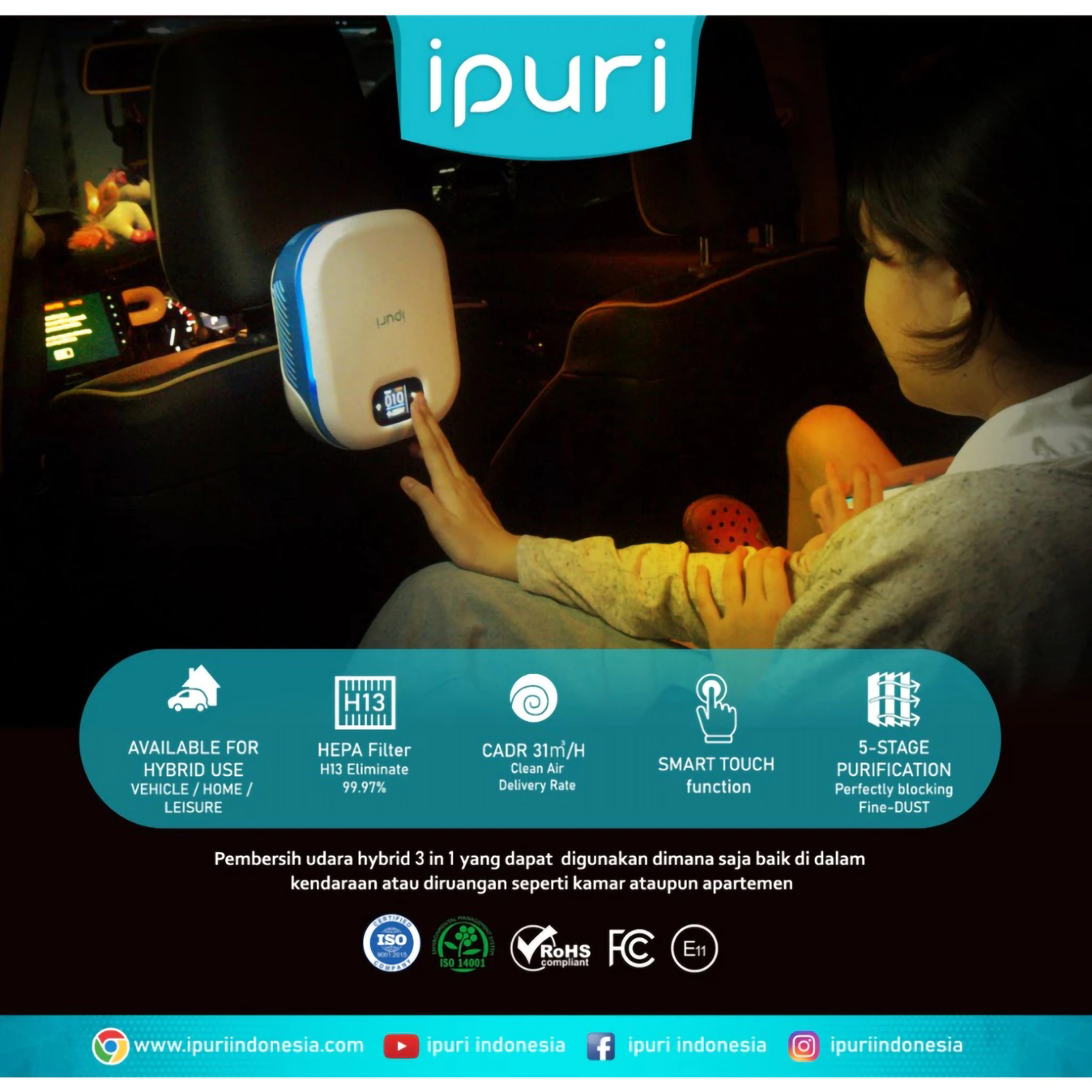 Honey IT iPuri A1 3 in 1 Hybrid Purifier