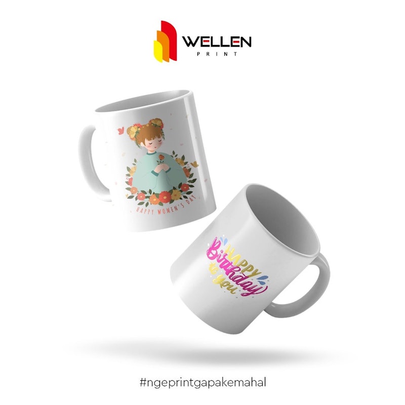 Wellen Print Mug Keramik Print Custom 3