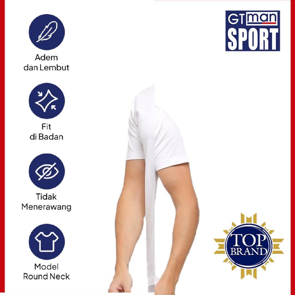 Ricky Putra Globalindo GT MAN Round Neck Men T-Shirt White GTS01NEW(W)