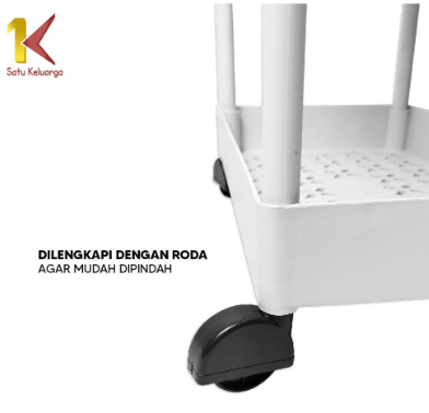 Satu Keluarga Rak Susun Serbaguna 4 Tingkat Dengan Roda C802