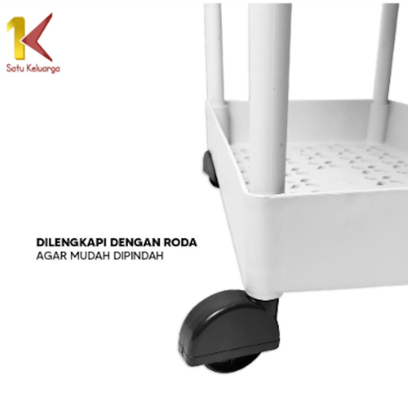 Rak Susun Serbaguna 4 Tingkat Dengan Roda 4