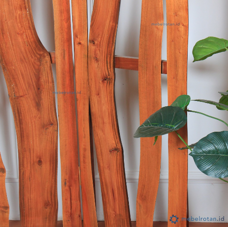 Room Divider Natural Wood 3