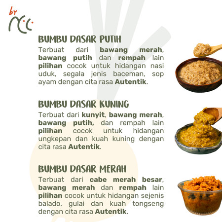Cendana Boga Rasa By NCC Bundling Bumbu Dasar Merah Kuning Putih