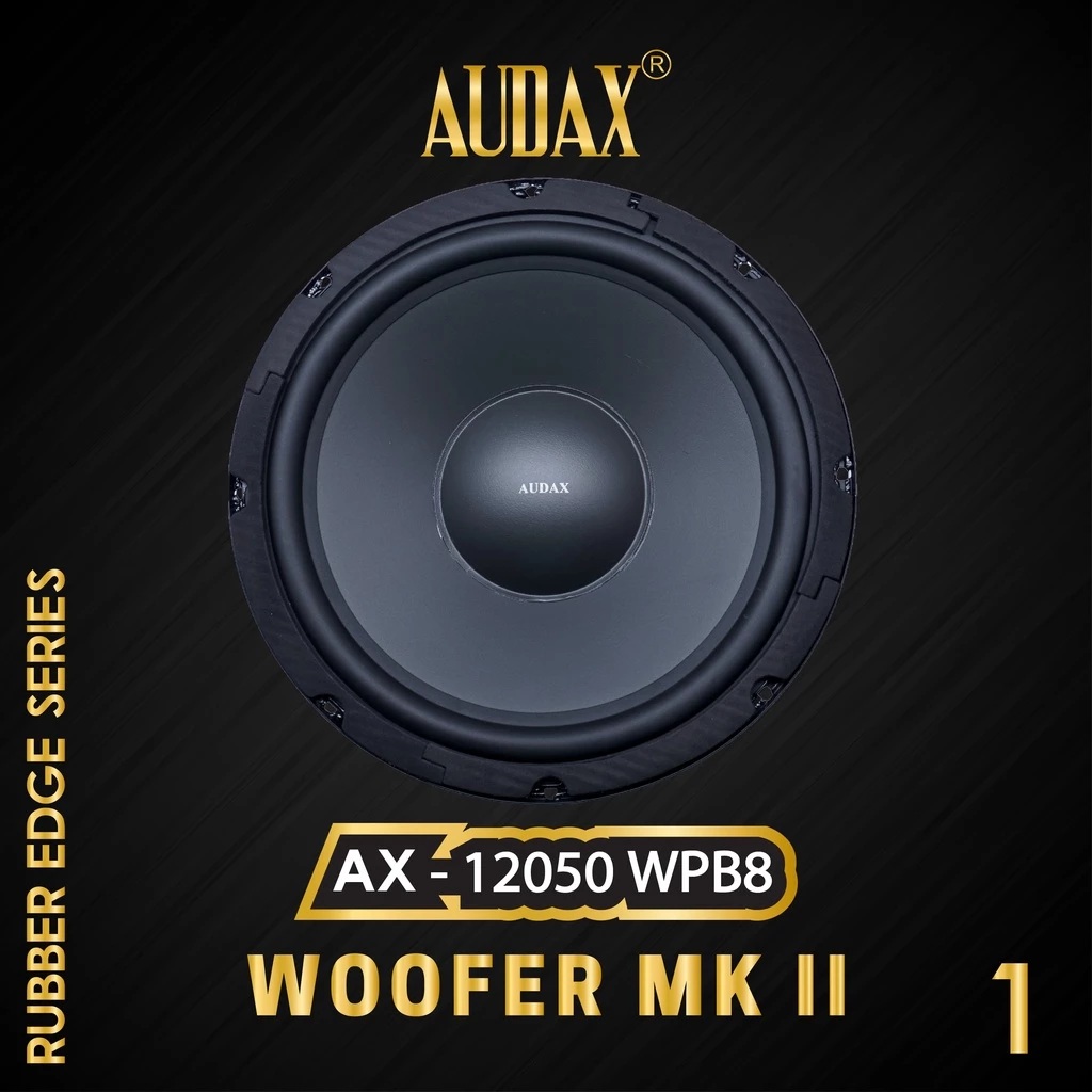 Audax Speaker Pasif 12" Rubber Edge Series Woofer MK II  AX-12050 WPB8 