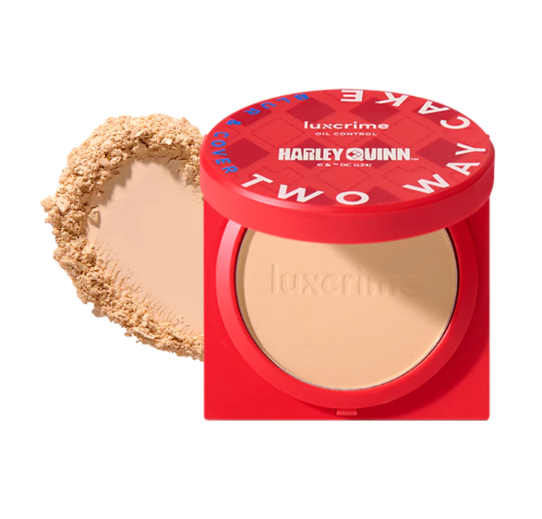 Luxcrime ｜ Harley Quinn Blur & Cover Two Way Cake Oil Control Custard