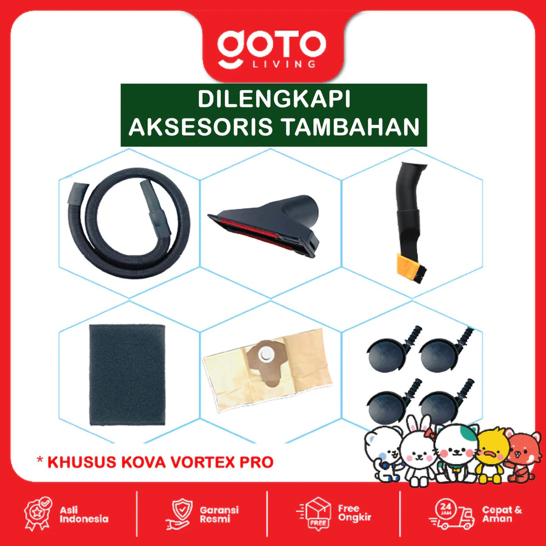 Pilar Niaga Makmur Goto Living Kova Vacuum Cleaner 3 in 1 Vortex Pro