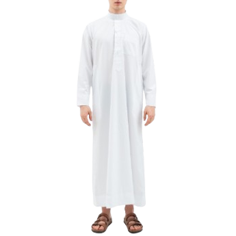Al Haramain Alrawda Gamis Pria Dewasa Slim Fit Premium Series Putih ｜ 1083