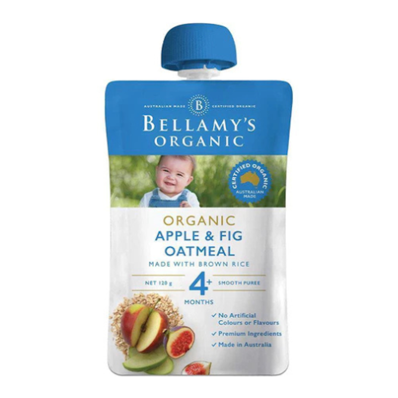 Bellamy's Organic Apple & Fig Oatmeal 1