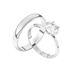 Nikayla Jewelry Couple Rings Silver