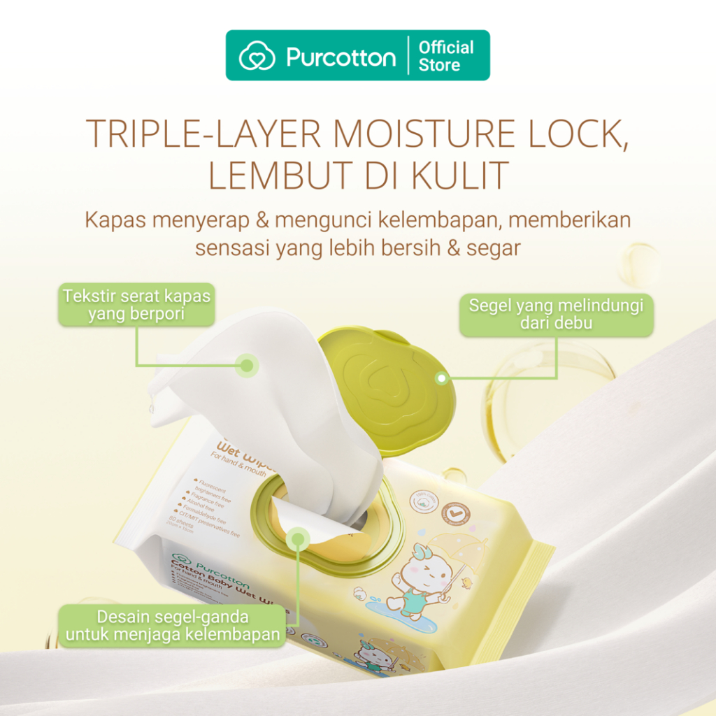 Shenzhen Purcotton Technology Purcotton Cotton Baby Wet Wipes