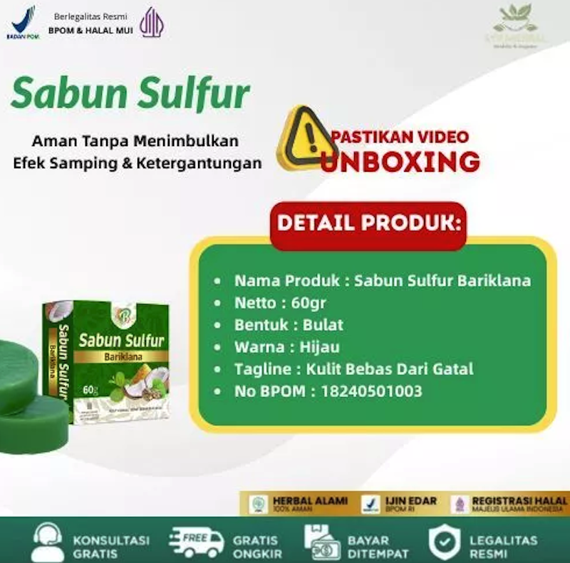 Bariklana Sabun Sulfur 3