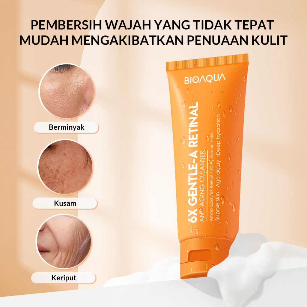 Permata Indo Kav BIOAQUA 6X Gentle-A Retinal Anti Aging Cleanser