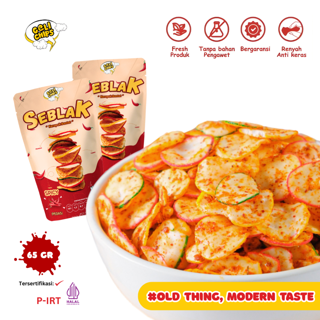 Geulis Kreatif Indonesia Geli Chips Seblak Kering