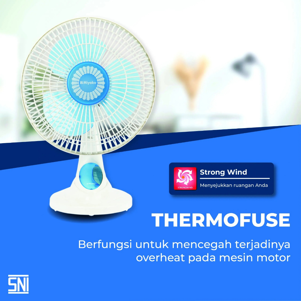 Kencana Gemilang Miyako Desk Fan & Wall Fan  KAD-927 B