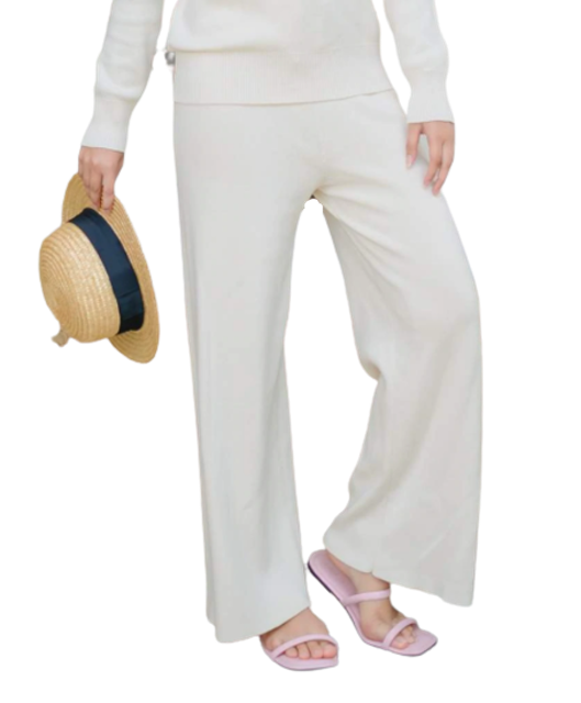 Kianna Knitt Off White Pants 1