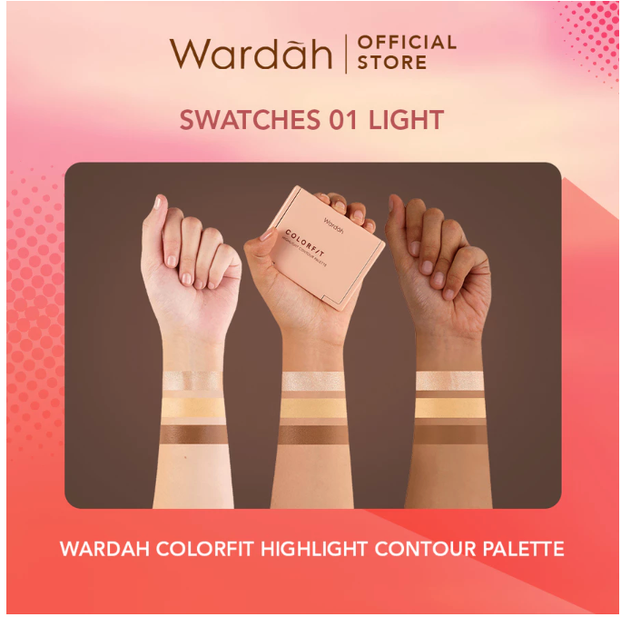 Paragon Technology and Innovation Wardah Colorfit Highlight Contour Palette 01 Light