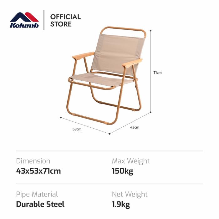  Kolumb Portable Outdoor Foldable Chair Carbon Steel YDF2020