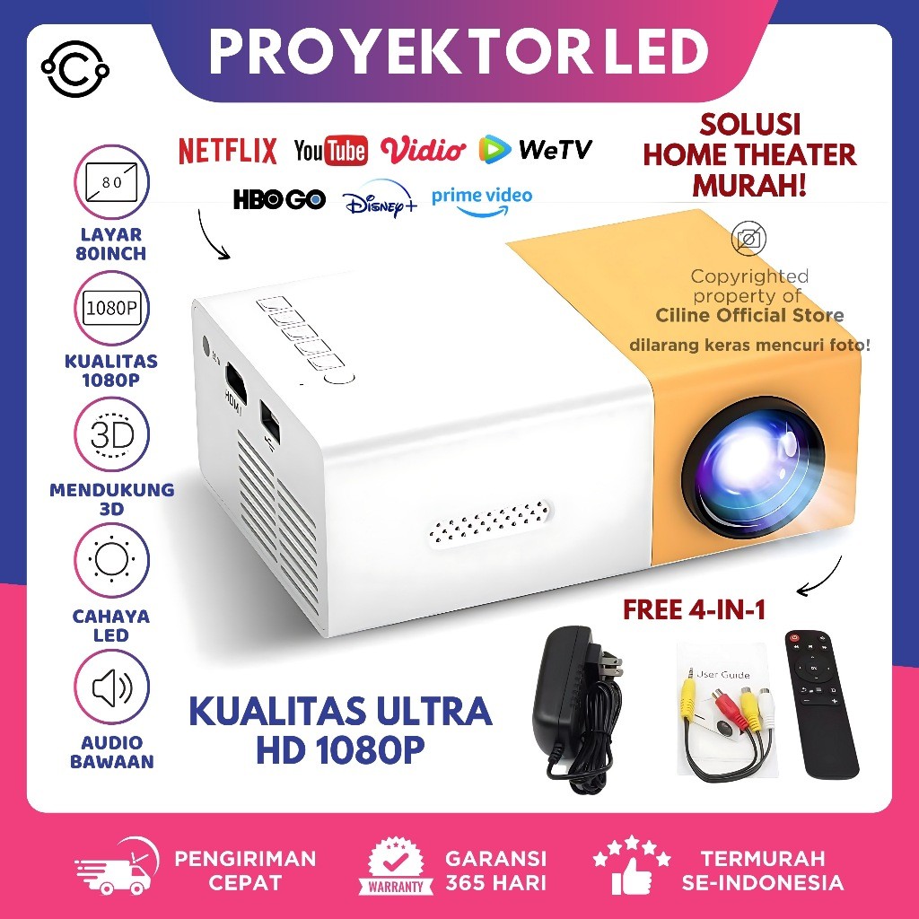  LED Mini Projector YG-300