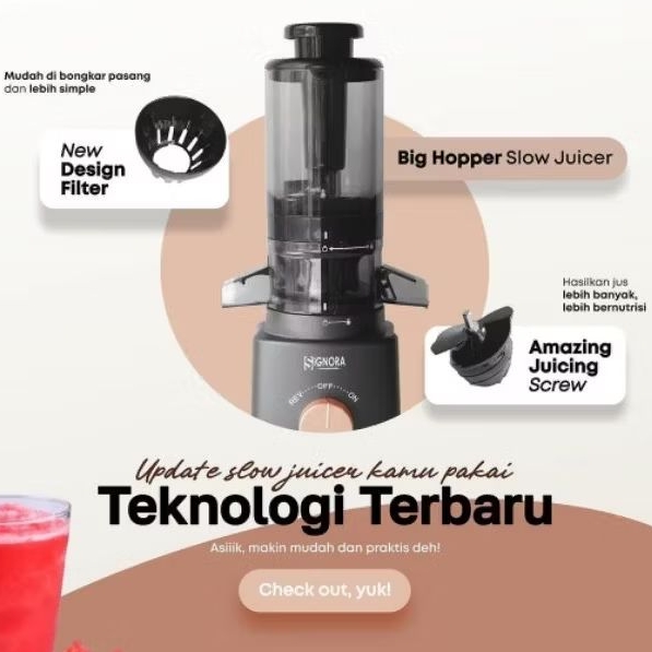 Signora Sarana Sukses Signora Big Hopper Slow Juicer