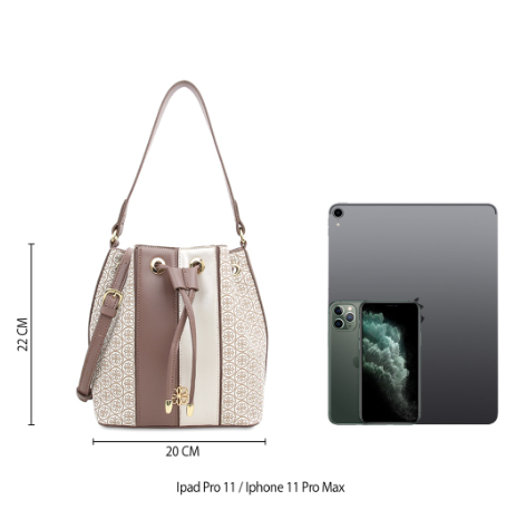 Les Catino  Haven Shoulder Drawstring Monogram