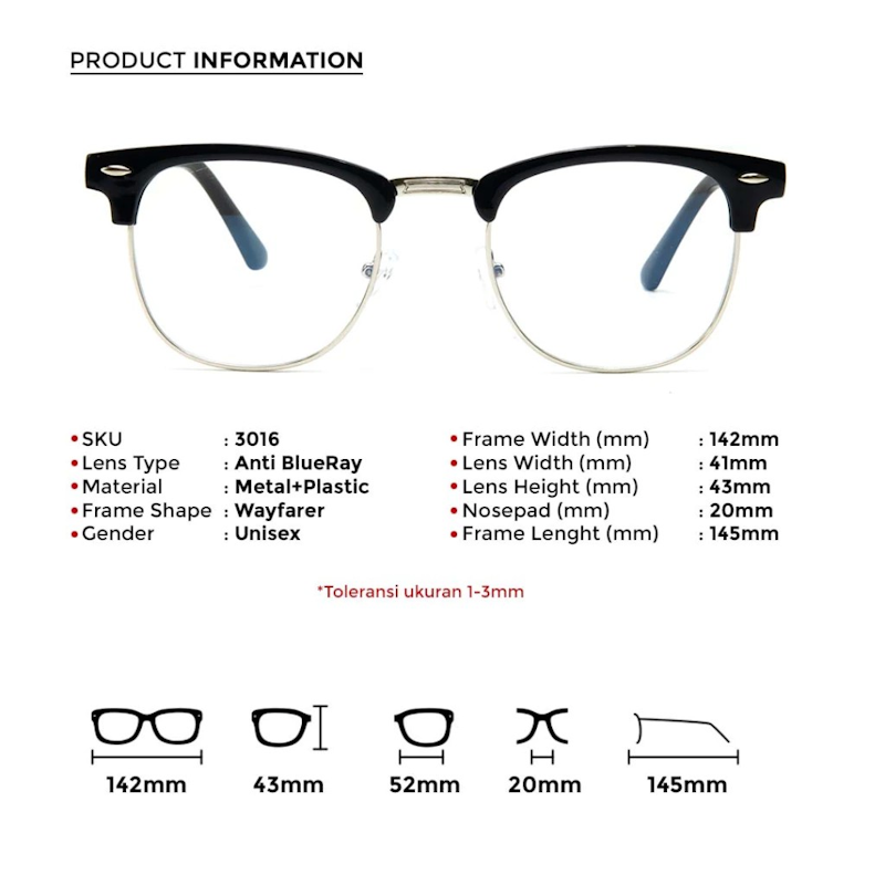 Berrybarton Kacamata Wayfarer 4