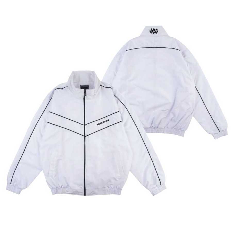 Westgods Jaket Tracksuit Tracktop Windbreaker Bahan Parasut Track Swiss