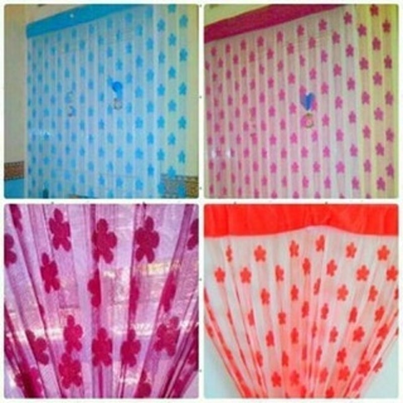 Tirai Benang Motif Bunga Sakura 4