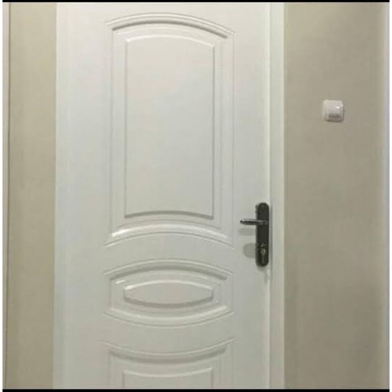 Pintu Rumah Baja Motif Oval Bulat Minimalis 4