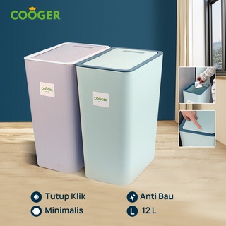 COOGER Tempat Sampah Tutup Aesthetic Multifungsi