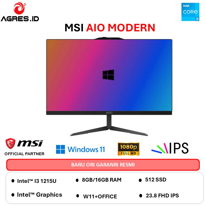 MSI MSI All in One Modern i3 1215U 16GB/512