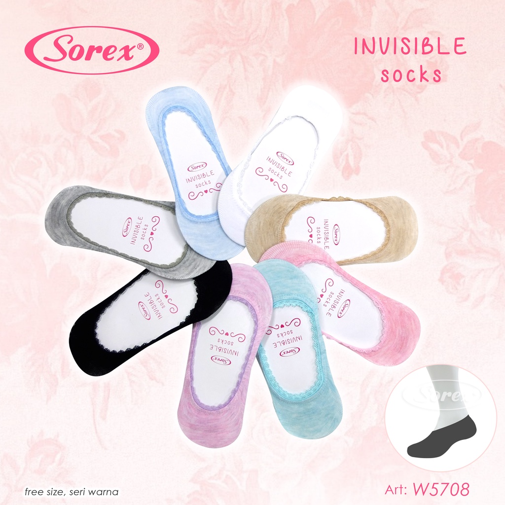 Sorex Invisible Socks Kaos Kaki Wanita  W5708
