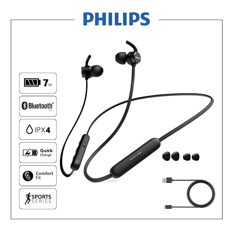 Philips Black In-Ear Wireless Sport Earphone 2