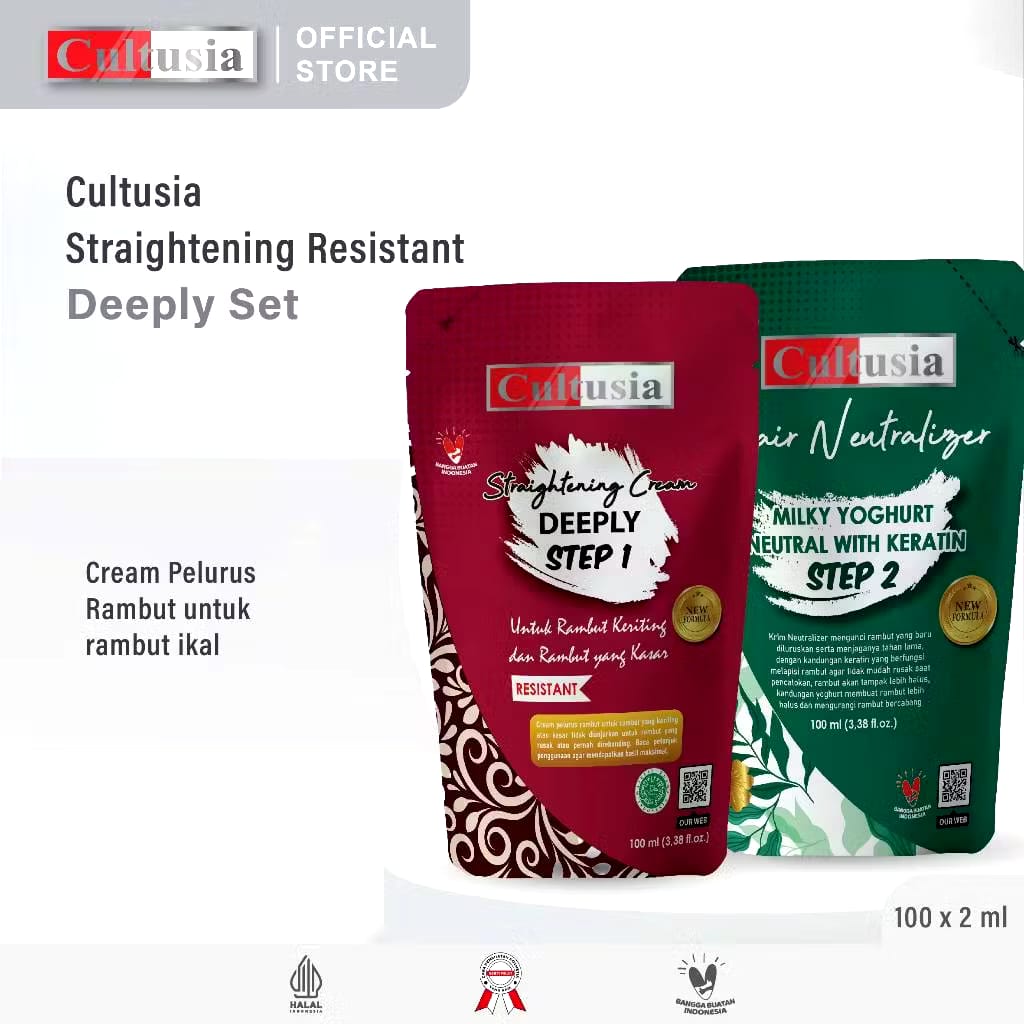 Anugerah Familindo Utama Cultusia Straightening Cream Deeply Resistant Hair