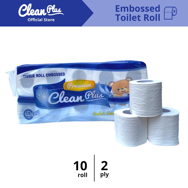 Clean Plus Toilet Tissue Roll Emboss 3