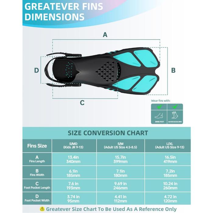Mounsea Snorkel Fins Adjustable Buckles 5