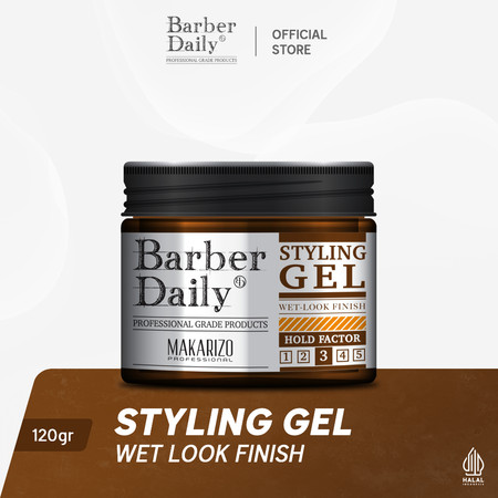 Akasha Wira International Makarizo Professional Barber Daily Styling Gel Wet-Look Finish