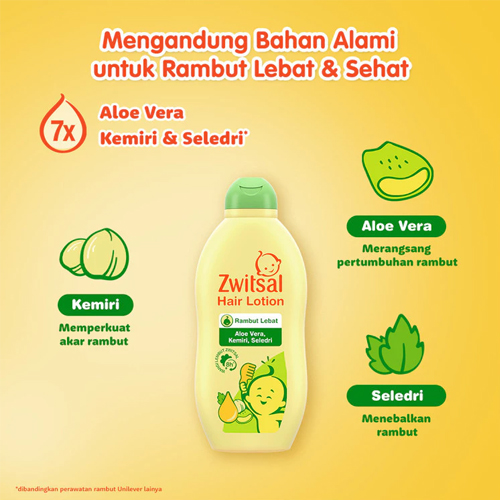 Zwitsal Baby Hair Lotion Aloe Vera, Kemiri, Seledri