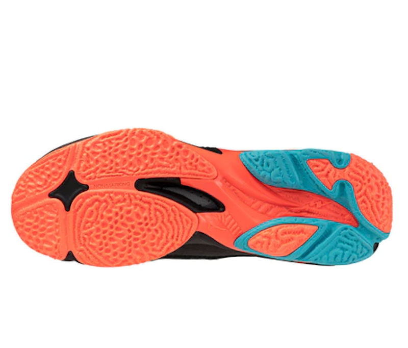 MIZUNO Wave Lightning Z8 Black/Neon Flame/Peacock Blue 3