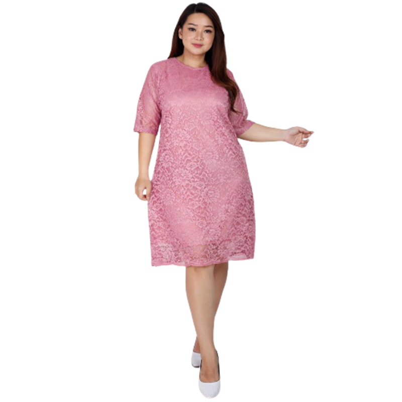 Dress Big Size Brukat Jumbo 2