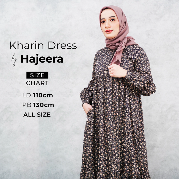 Hajeera Fashion by Mora Kharin Gamis Dress Katun Jepang